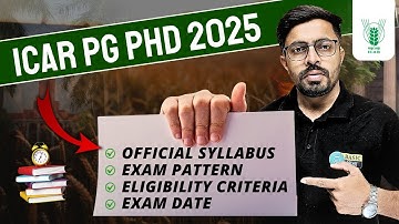 ICAR PG JRF 2025 Syllabus, Exam Pattern, Exam Date | ICAR PG JRF Eligibility For Admission Details