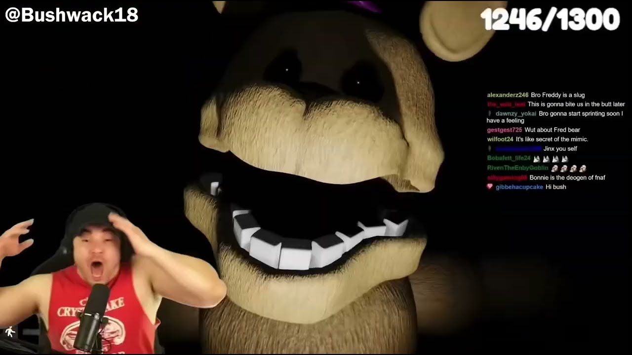 YouTubers react to Fredbear Running