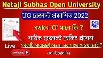 NSOU UG Result Out 2022 || Result Checking Process
