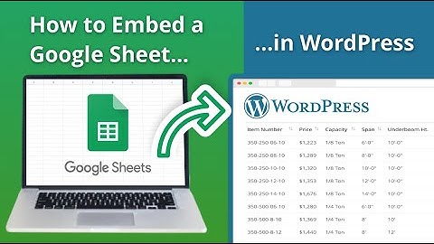 How to Embed Google Sheet in WordPress - 2020