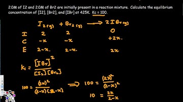 Chemical Equilibrium - Ice Table - Equilibrium Constant Expression, Initial Concentration, Kp, Kc #4