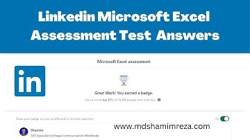 LinkedIn Microsoft Excel Skill Assessment Answers - LinkedIn SEO Quiz, Certification Exam Answers