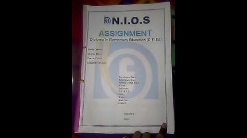 Nios deled assignment front page