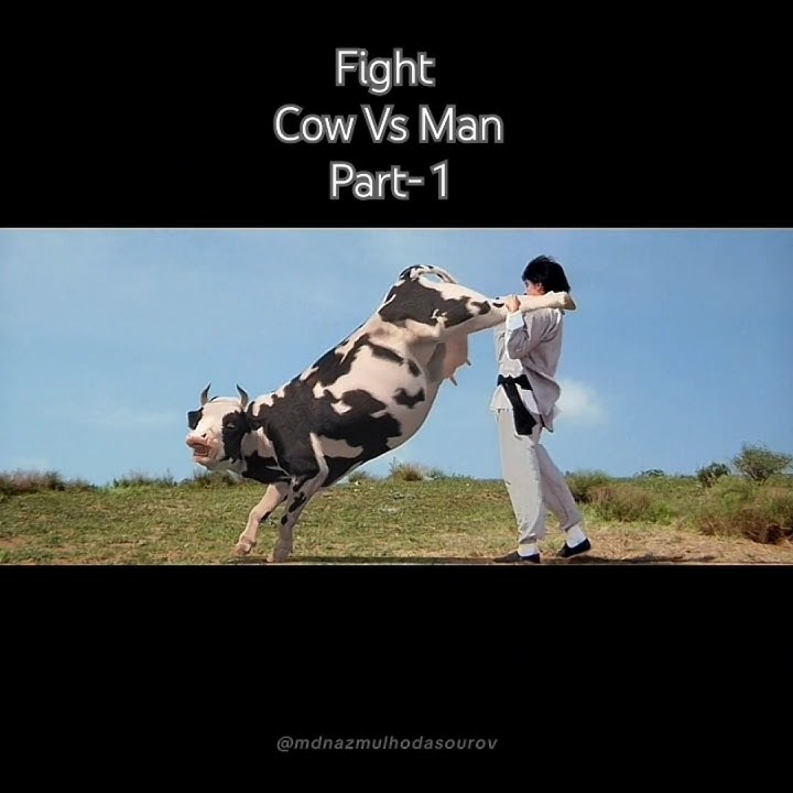Cow vs Man | Cow Fight | Funny fighting with cow | Kung Pow