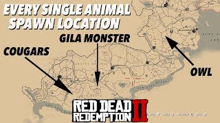 Every Single ANIMAL SPAWN in Red Dead Redemption 2!