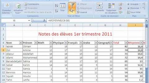 Excel 2007: Trier et Filtrer un Tableau