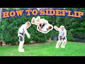 How to do a sideflip on ground and trampoline  best tutorial  you can learn in 5 minutes 