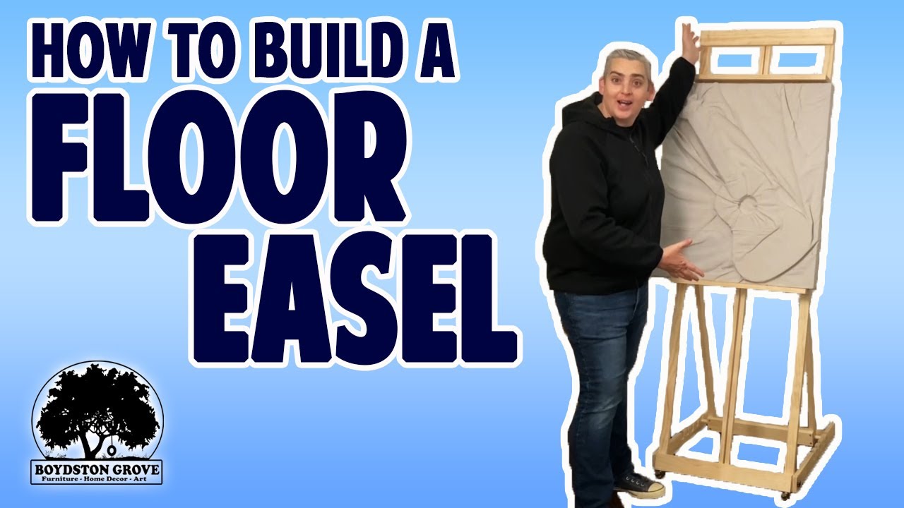 How To Make A Floor Easel // DIY Art Easel // Easy Woodworking Project 