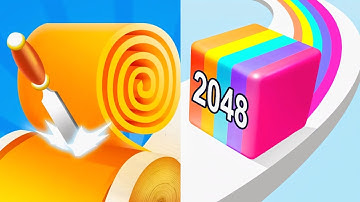 Jelly Run 2048 VS Spiral Roll - All Levels (Android, IOS) Gameplay