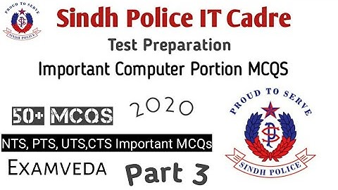 PTS, IT Cadre Sindh Police |PTS, NTS, UTS,CTs,FPSC,SPSC Test Computer MCQs Part 3