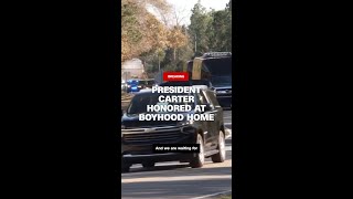 President Carter’s motorcade stops at boyhood home, honored 39 times