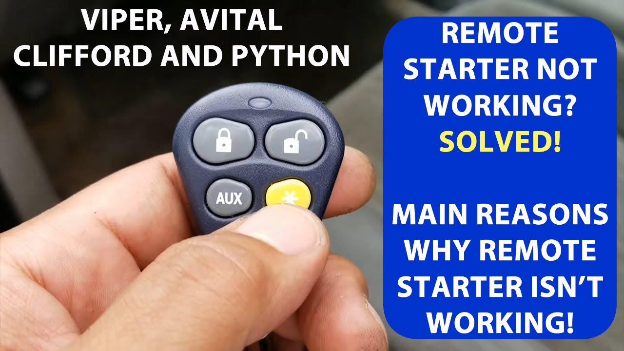 Remote Starter Not Working. Good For Viper, Avital, Clifford, Python And Other Directed Brands.