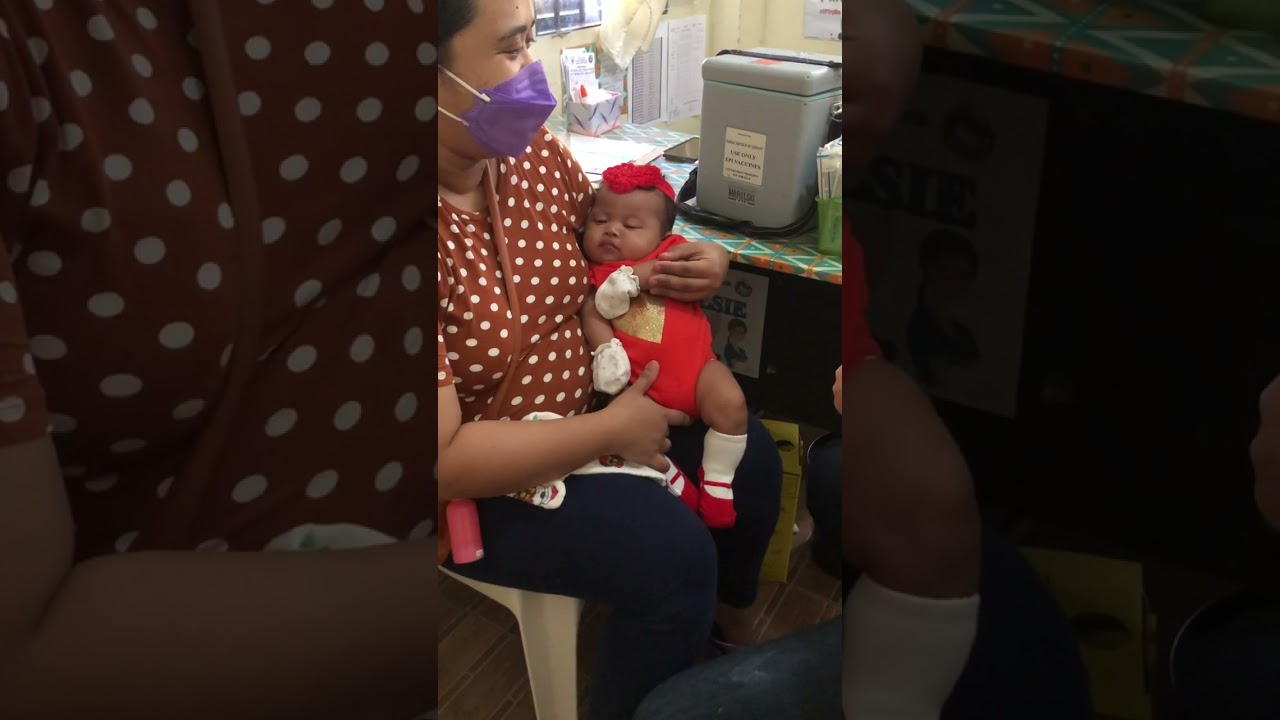Second time vaccination of my baby at health center 🥰 2 months and half