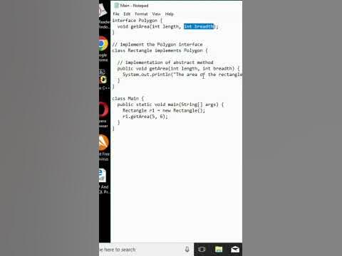 how to define interface and implement in java - YouTube