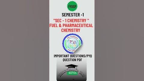 #ranchiuniversity SEC - 1 Chemistry important question #semester #fyugp2025
