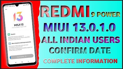 MIUI 13.0.1.0 Android 12 India Release Date For Redmi 9 Power | Complete Information