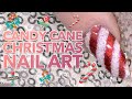 HOW TO: Glitter &amp; Foil Candy Cane Nails | Christmas Nail Art for Beginners 🎄💅