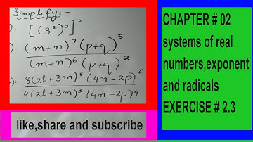 Systems of real numbers,exponent  and radicals//EXC#2.3//2020//GRADE#10