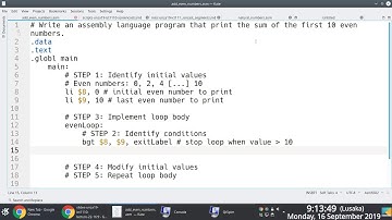 [Illustration] MIPS Assembly Language: Adding Range of Even Numbers Using Loops