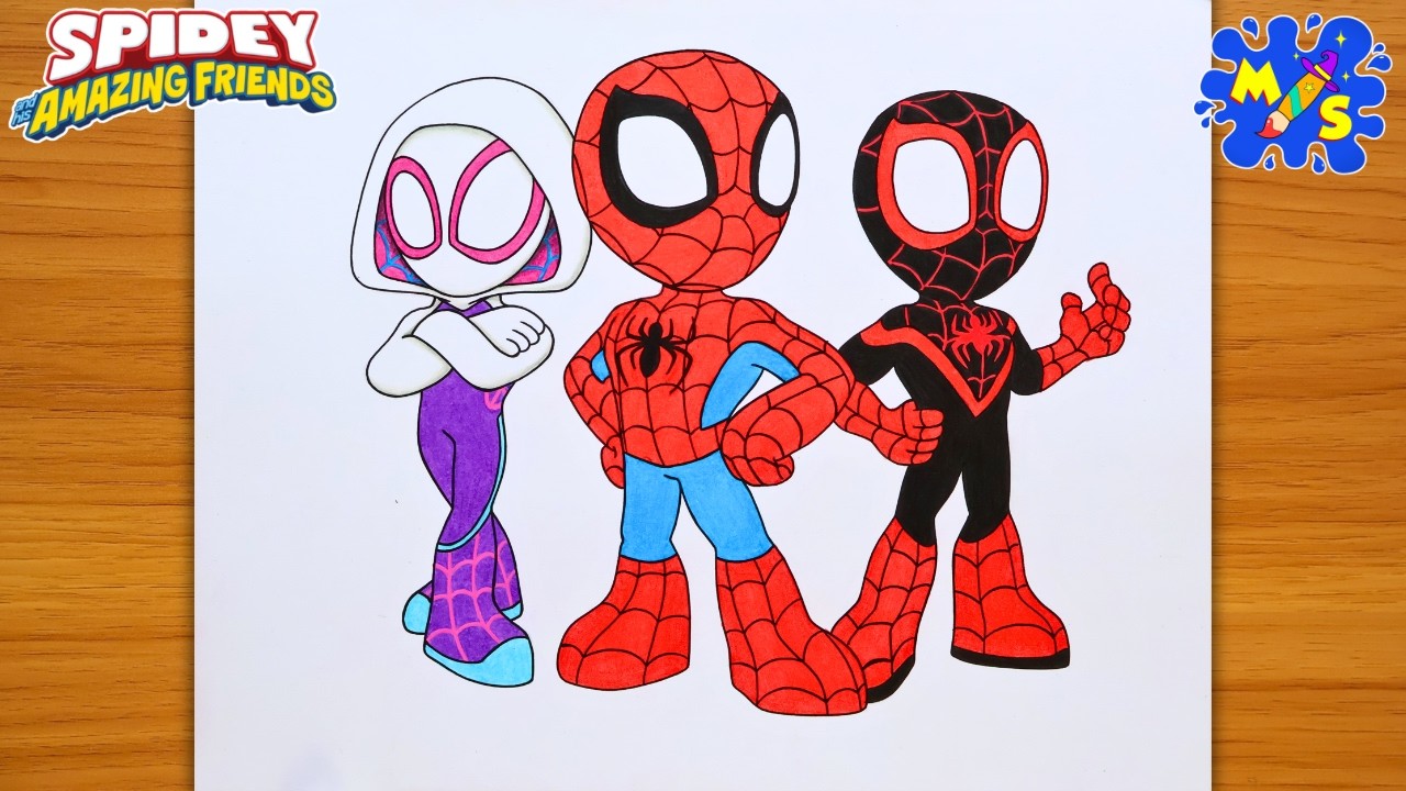 How to Draw Spidey and His Amazing Friends - YouTube