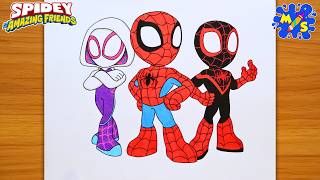 How to Draw Spidey and His Amazing Friends | Step by Step Tutorial