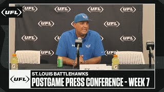 St. Louis Battlehawks Week 7 postgame press conference | United Football League