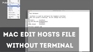 Open Hosts File on Mac Without Terminal