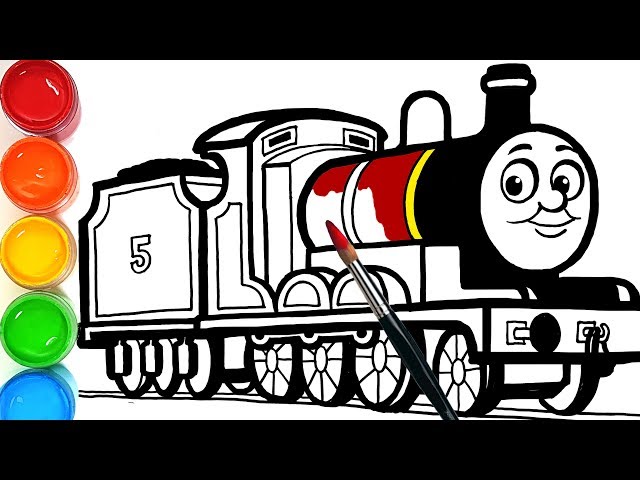 james the red engine (thomas the tank engine) drawn by kendy_(