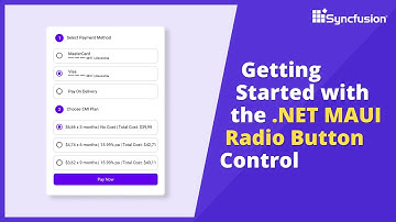 Getting Started with the .NET MAUI Radio Button Control