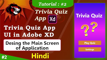 How to make Quiz App in XD | Main Screen Design | Quiz App UI Creation in XD Part 2