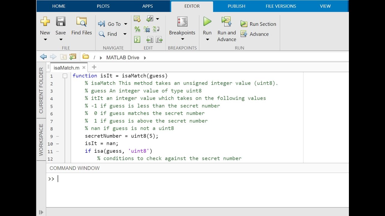 SE4003 MATLAB Guessing game example - YouTube