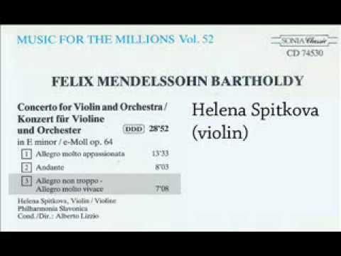 Mendelssohn Violin Concerto in Em 3rd Mov - Helena Spitkova