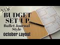 *NEW* Budget Set-Up - October BULLET JOURNAL MONTHLY LAYOUT