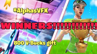 Announcing my VFX Contest winners | 800 v-bucks prize