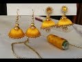 making of jhumkas with pearl simple and easy | DIY