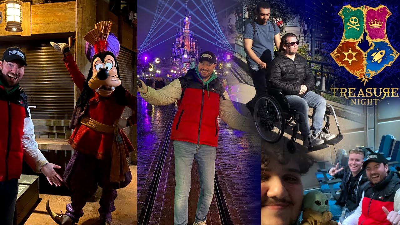 DISNEYLAND PARIS VLOG - TREASURE NIGHT! | ERWIN IN EEN ROLSTOEL! | PRIVÉ RITJE STAR TOURS! | REGEN!
