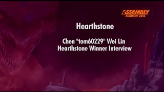 Assembly Summer 2015 Hearthstone: Interview with tom60229 after winning the tournament