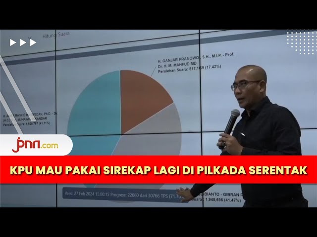 KPU Akan Pakai Sirekap lagi di Penyelenggaraan Pilkada