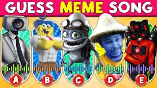 GUESS MEME & WHO'S SINGING | 🎤🎵🔥Crazy Frog, MrBeast, Spongebob, Speaker Man, Camera Man