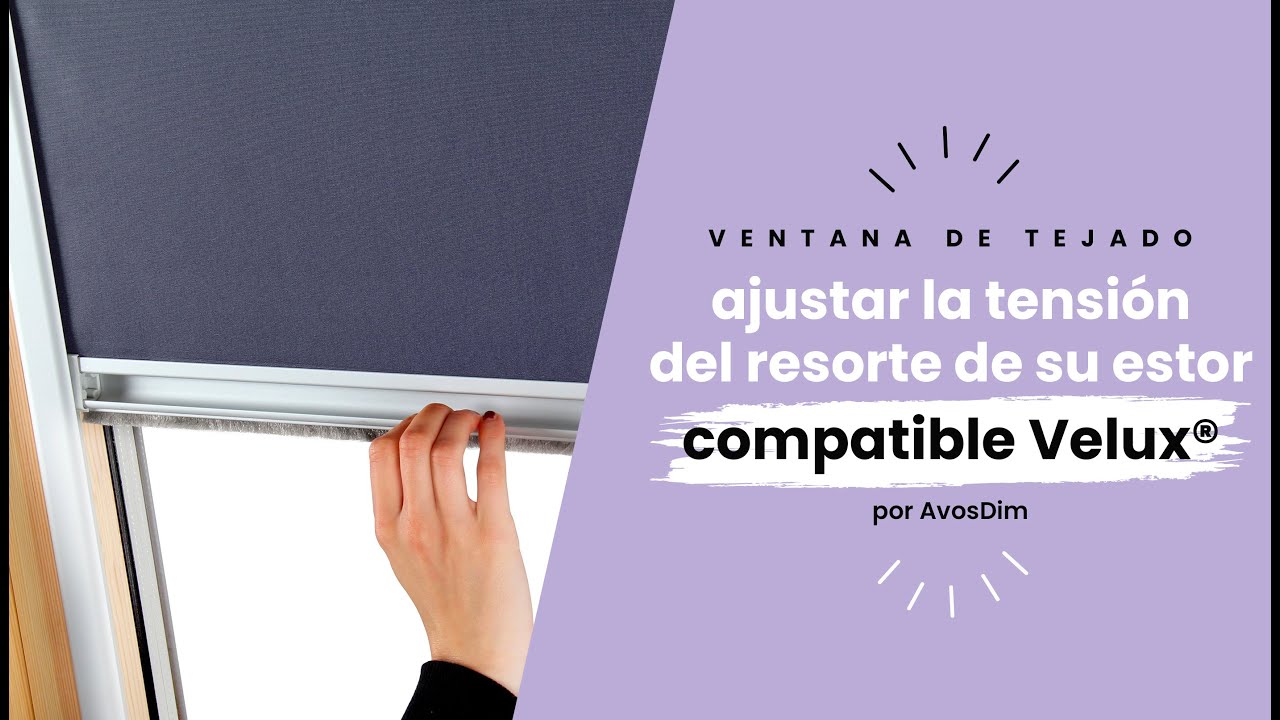 Instalación cortina resorte ventana techo Roto Maydisa 