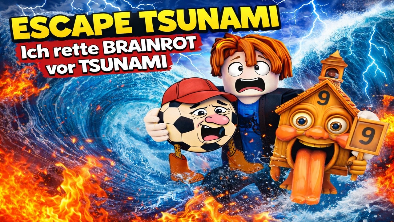 ESCAPE TSUNAMI Ich rette BRAINROT vor TSUNAMI I Forza Hubi