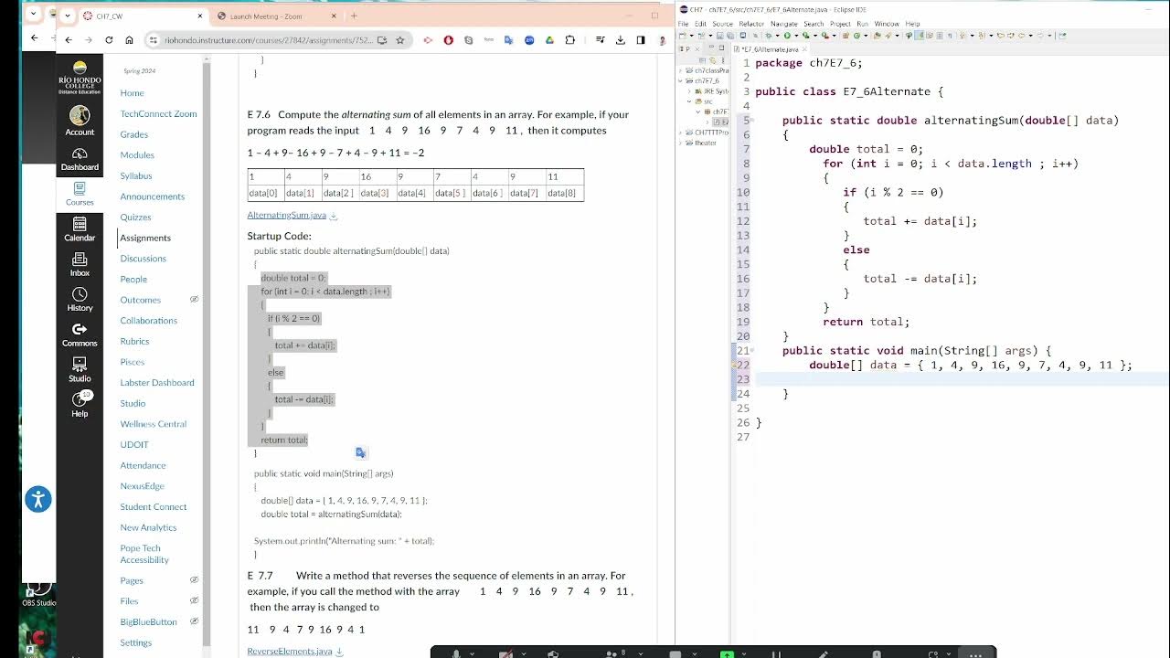 Java create programmer defined method to modulate the main program to ...