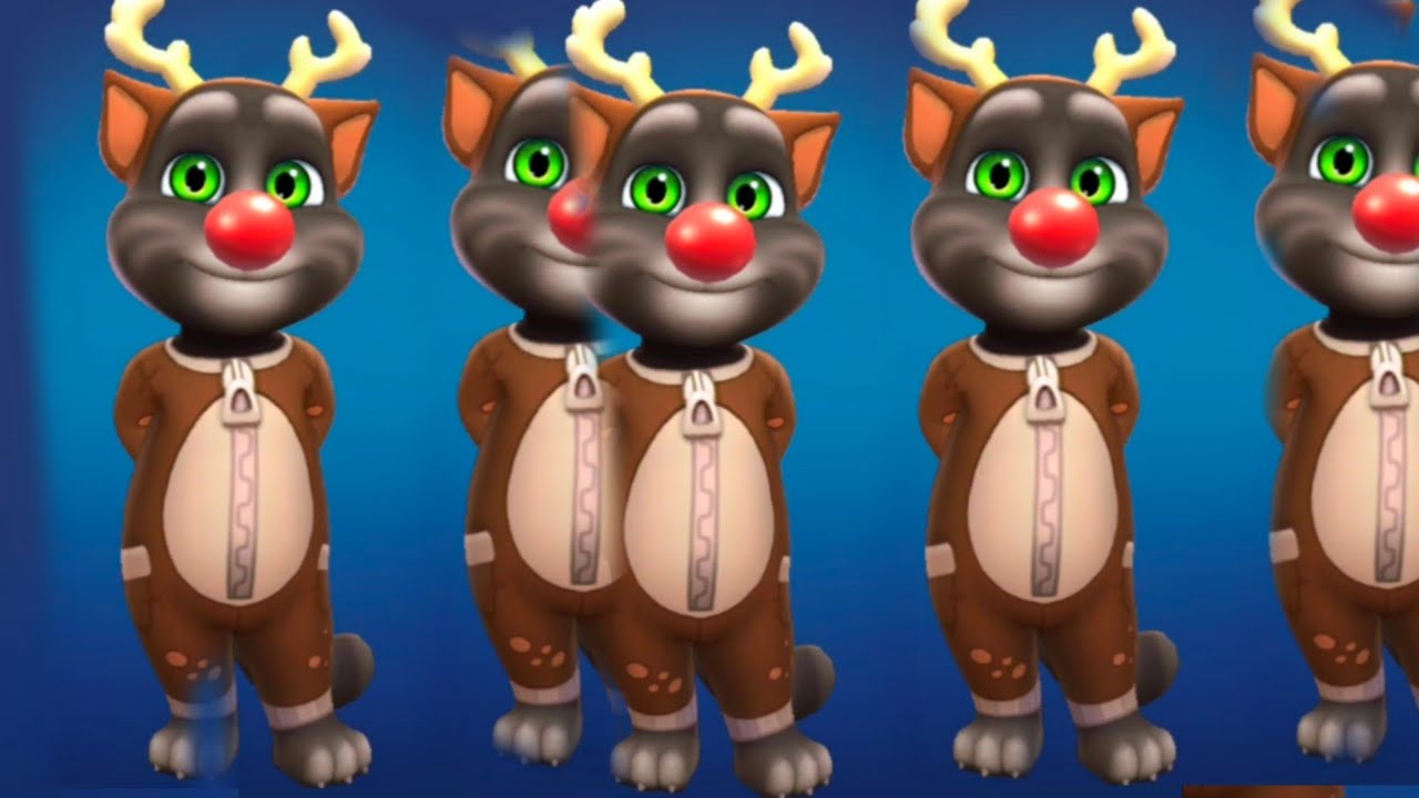 My Talking tom 2 😺 Rudolph the Reindeer 🦌 New Look Tom 😊 Fun with Tom 🤩 ...