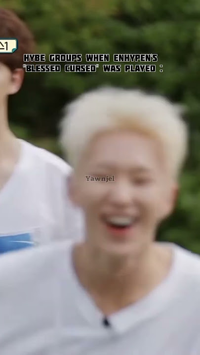 Hybe groups when Enhypen's 'Blessed Cursed' was played🤣#txt#kpop#viralshorts#shorts