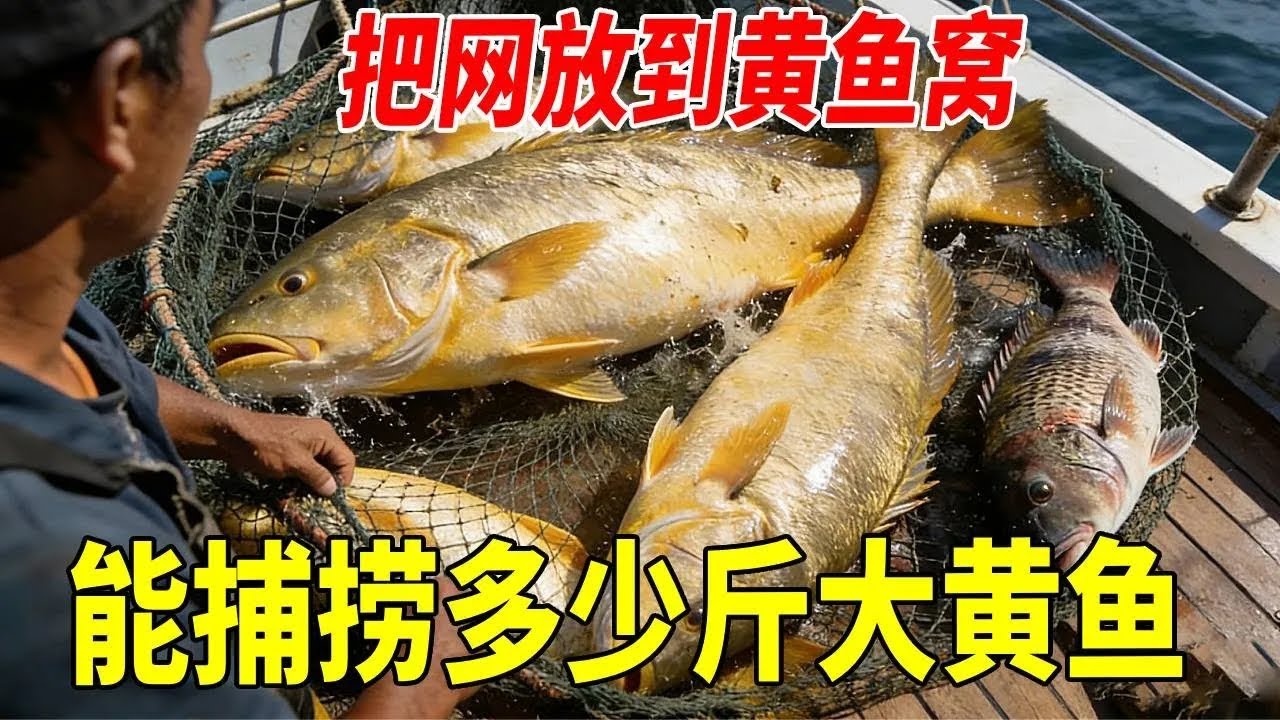 今年第一次近海捕鱼，把网放到大黄鱼窝里面，看下收获怎么样  #赶海  #海鲜  #丰收