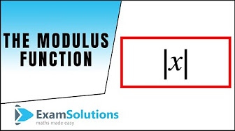 Modulus Functions, Equations and Inequalities - YouTube