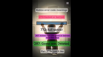 Roblox error codes meanings #shorts #capcut