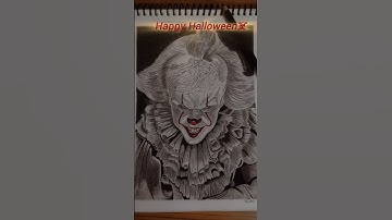 Pennywise drawing| IT: Welcome to Derry☠️#pennywise #halloween #trending  #drawing #shorts