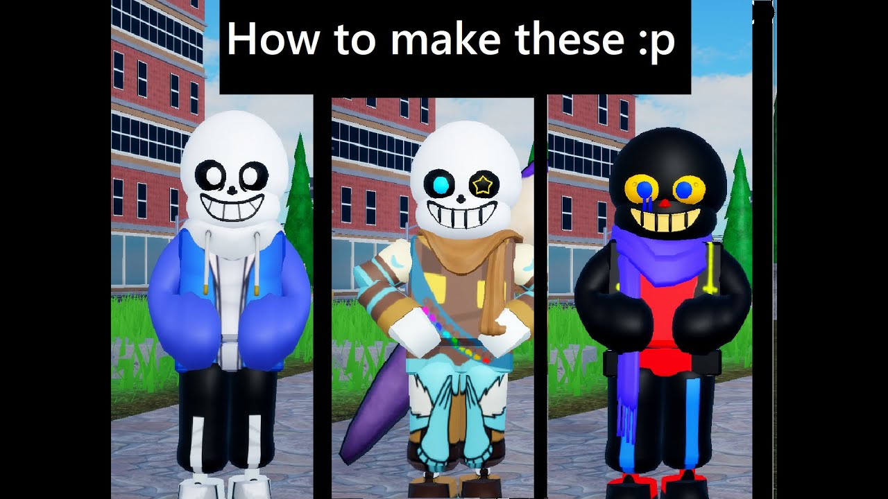 How To Be Ink Sans And Error Sans And Improving My Sans Design From My Last Vid Youtube - how to be sans and new update for robloxian highschool