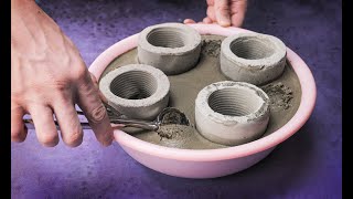 3 mini cement crafts for your home ⛲️#cementcrafts #shorts